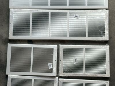 White Baseboard Return Air Grille