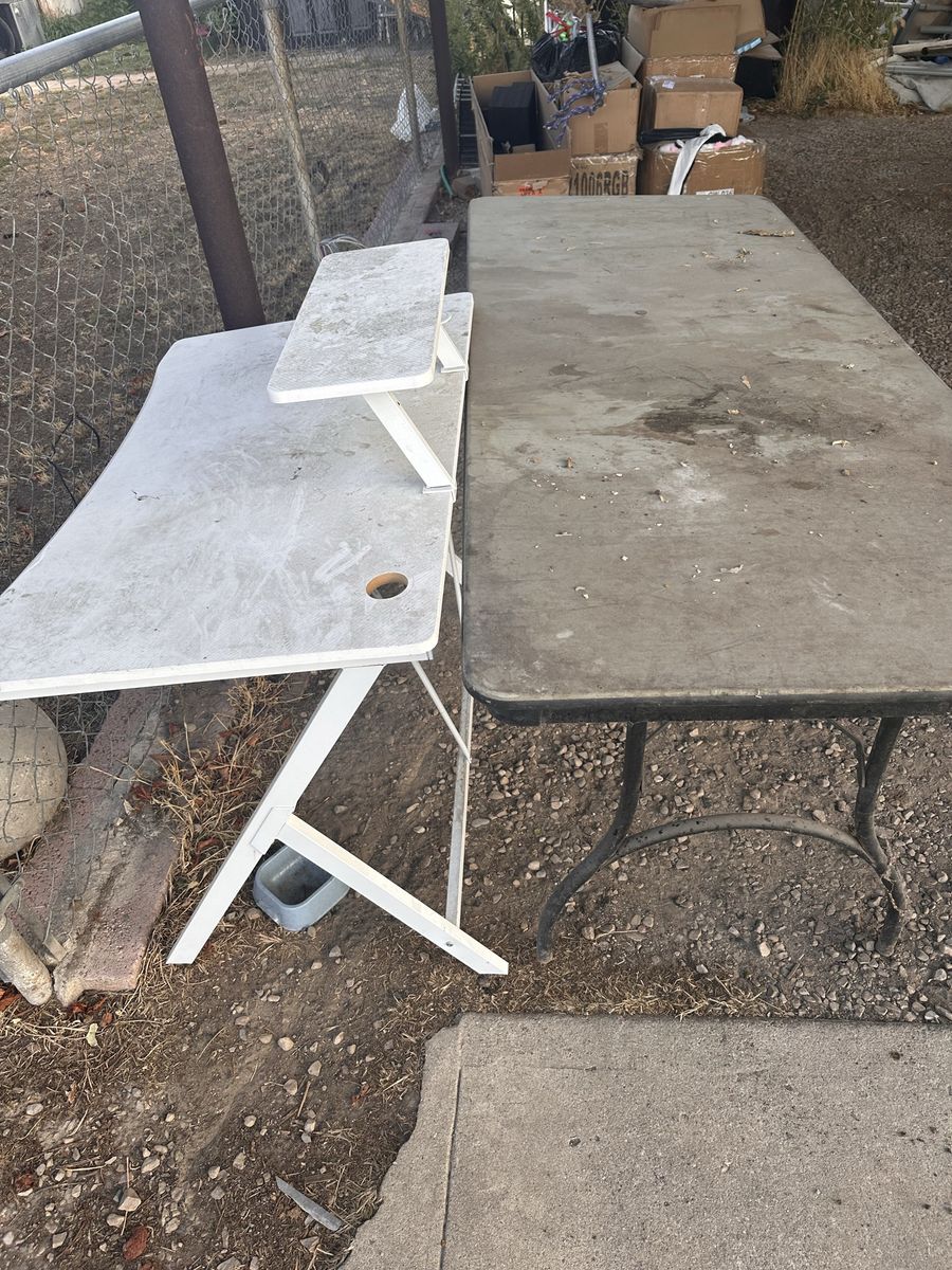 Used Desk and Folding Table