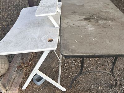 Used Desk and Folding Table