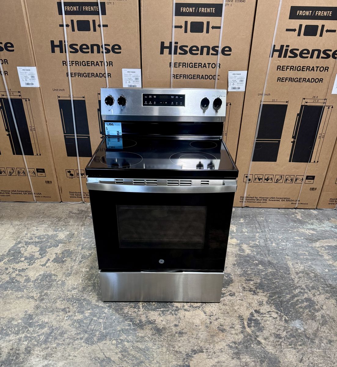 NEW GE 30 INCH ELECTRIC RANGE WITH WARRANTY