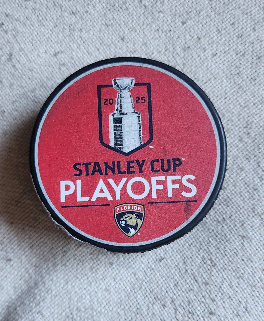 2025 Stanley cup playoffs hockey pucks