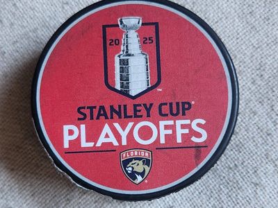 2025 Stanley cup playoffs hockey pucks