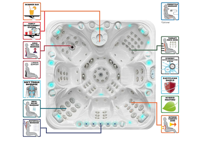 Crystal Spas 7 Person Hot Tub | 97 Jets, Amazing Hydrotherapy, Fits the Whole Family | Free Home Consultations!