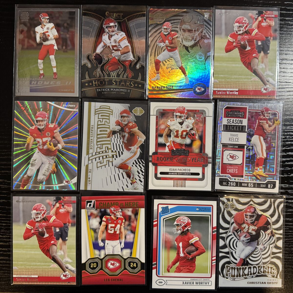 Kansas City Chiefs 12 Card Lot