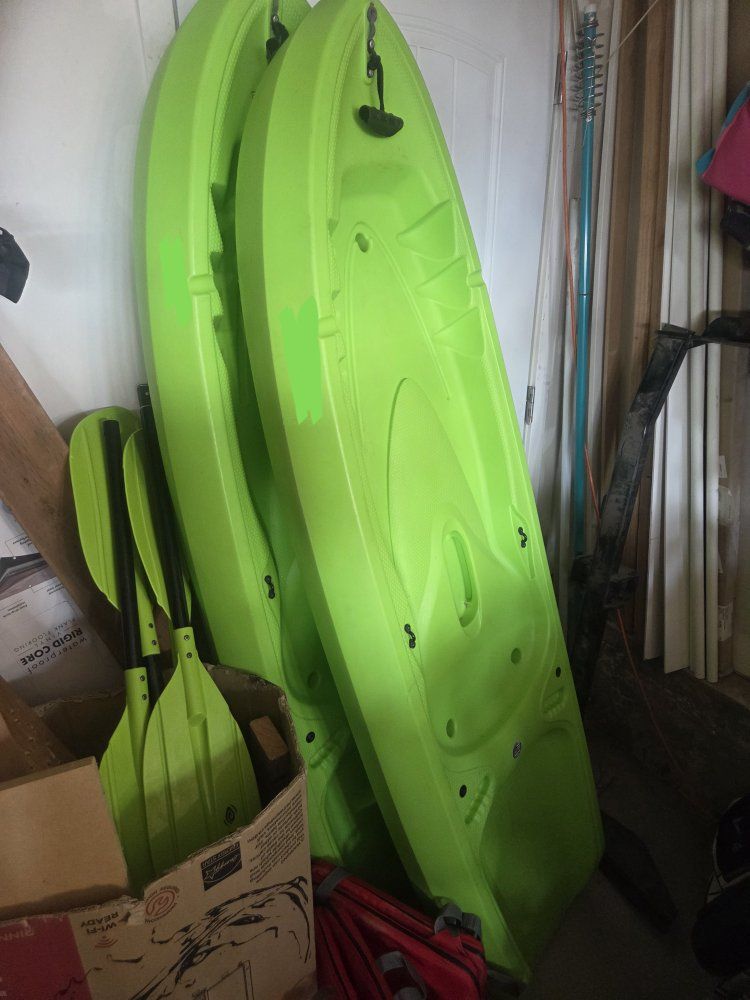 Lifetime Kayaks with Paddles - Used Water Sports Gear