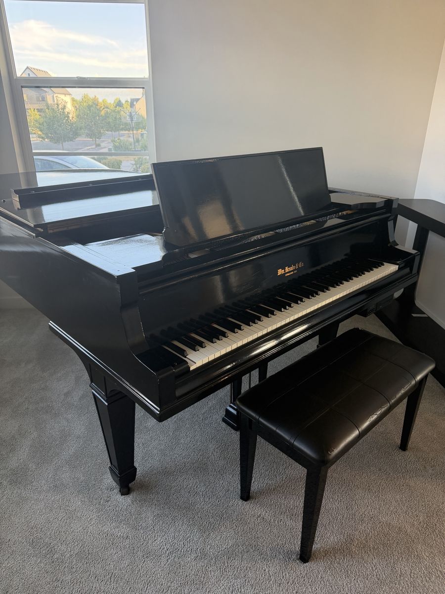 1919 Original Knabe Grand Piano 7’ Fully restored and refurbished- Black Gloss Finish