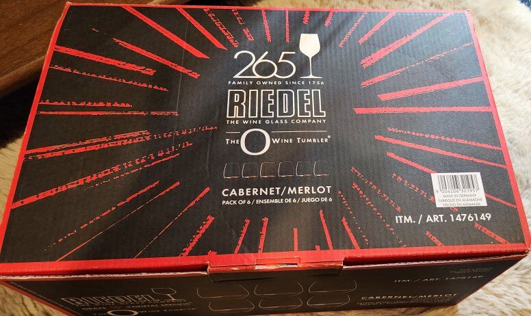6 RIEDEL Cabernet/Merlot glasses Brand New