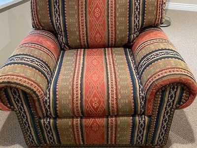 Southwest Pattern Overstuffed Armchair - New Condition, Vibrant Colors - I have 2 - $200 ea