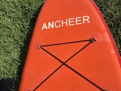 2 ANCHEER Inflatable Stand Up Paddle Board (Orange) read description