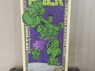Custom Incredble Hulk art in Acrylic Display Stand