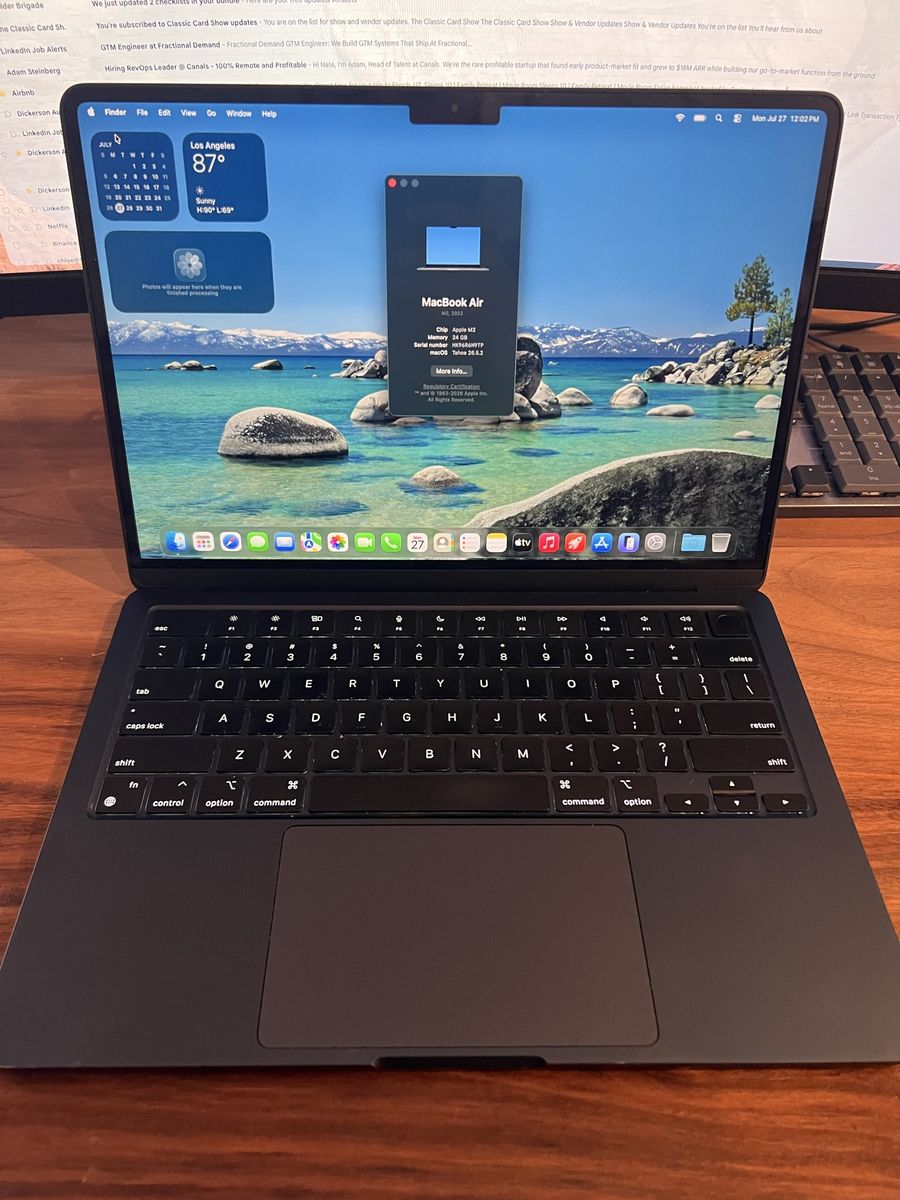 Apple MacBook Air 13" M2 Chip (2022) 24GB RAM 1TB SSD Midnight Laptop