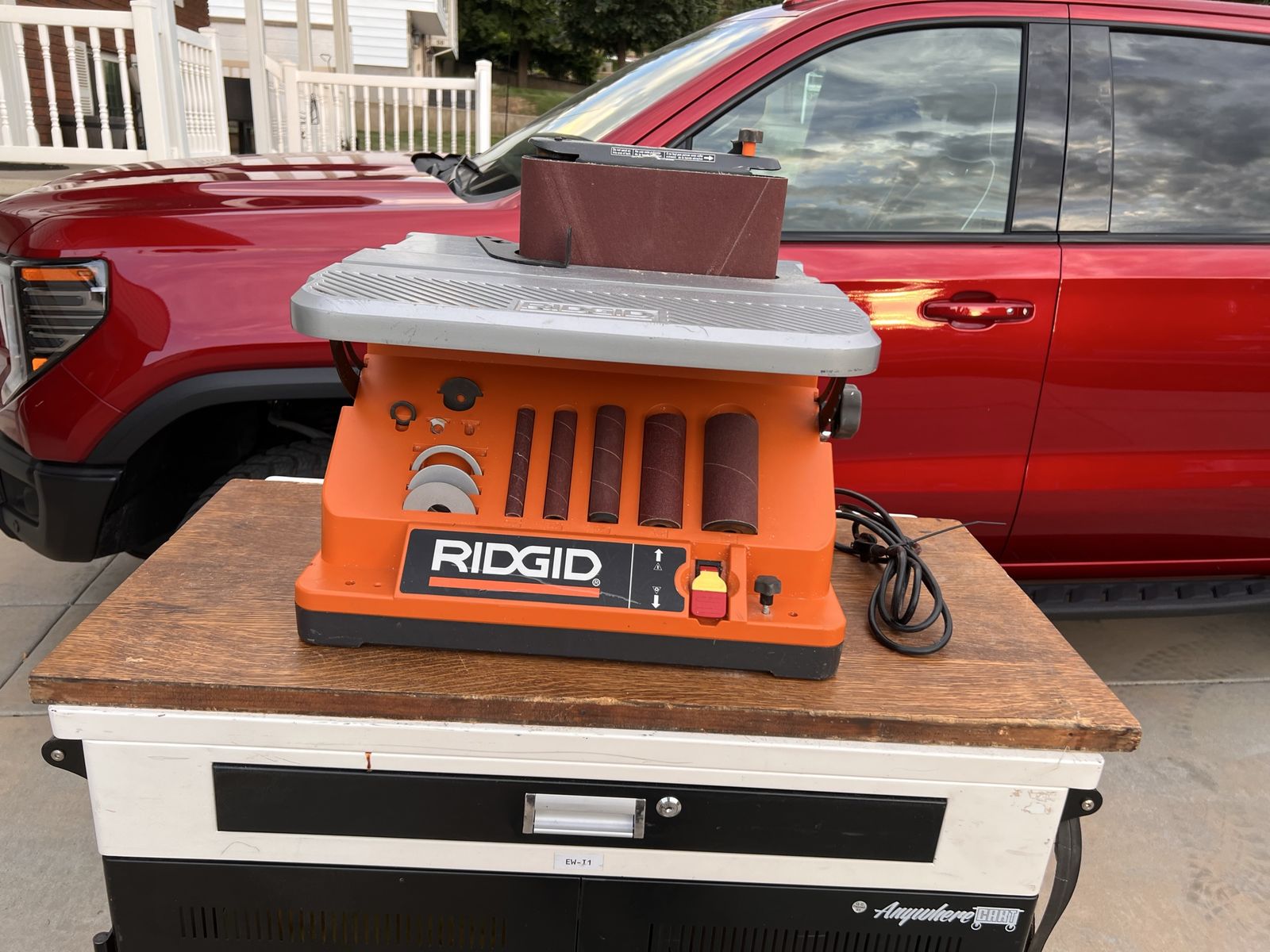 RIDGID Oscillating Belt & Spindle Sander - Heavy Duty Woodworking Tool