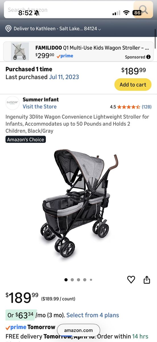 Ingenuity 3D lite stroller wagon
