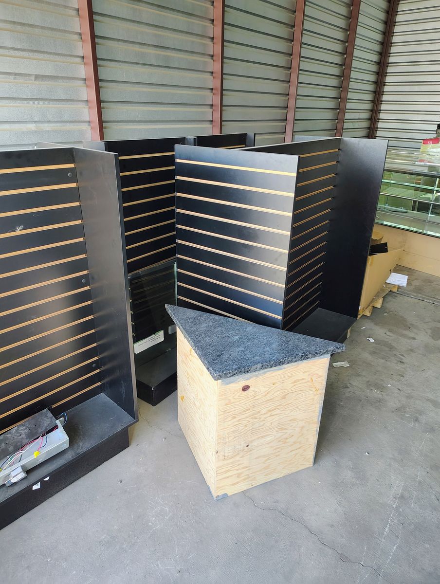 Used store display cases and uprights
