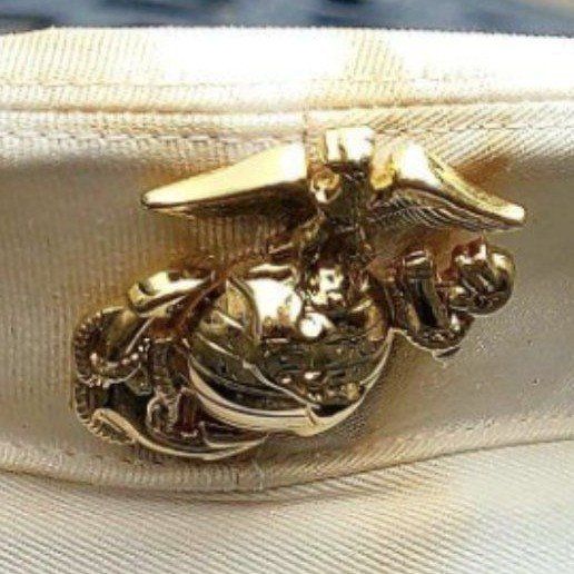 US Marine Corps Eagle, Globe, & Anchor Emblem Pin Gold Tone