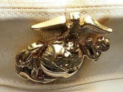 US Marine Corps Eagle, Globe, & Anchor Emblem Pin Gold Tone