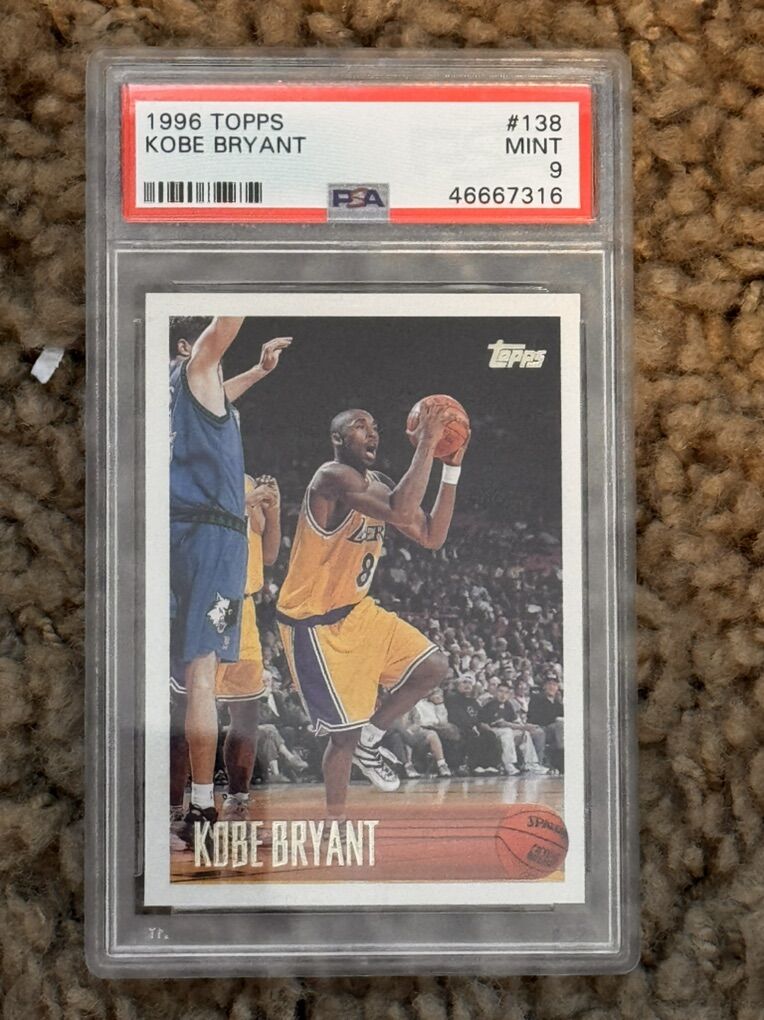 1996 TOPPS #138 KOBE BRYANT ROOKIE RC PSA 9