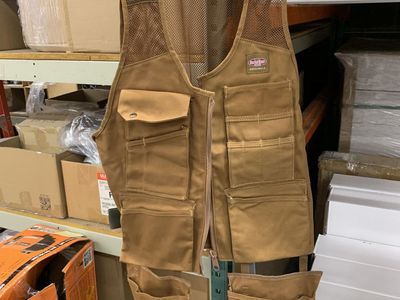 BUCKET BOSS 14-Pocket Canvas Tool Work Apron (Large/Extra-Large)