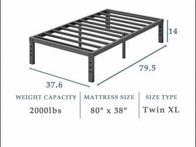 FSCHOS twin XL metal bed frame