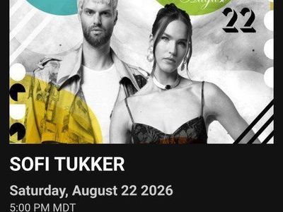 SOFI TUKKER Ticket - Saturday, August 22, 2026 - Ogden Amphitheater
