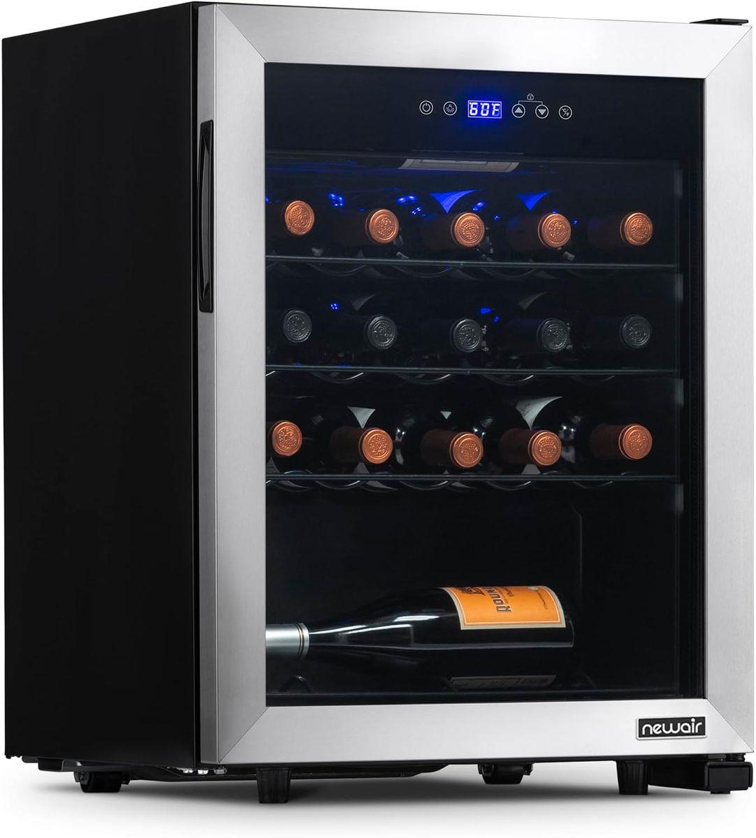 NEW NewAir 19" Wine Fridge for 23 Bottles | Freestanding Wine Cooler Refrigerator with Glass Door