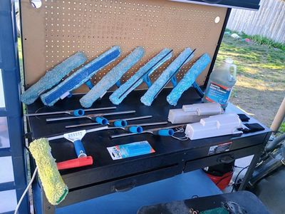Window cleaning supplies.