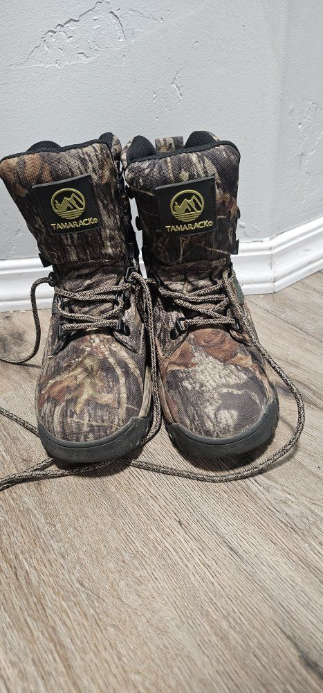 Tamarack Kids Camo Thinsulate Waterproof Hiking Boots Size 4