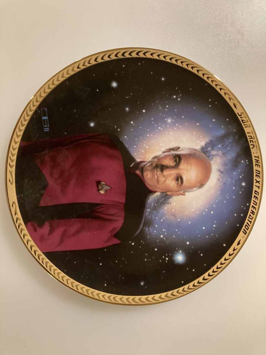 Vintage Star Trek TNG Porcelain Collectors Plate - Captain Jean-Luc Picard -1993