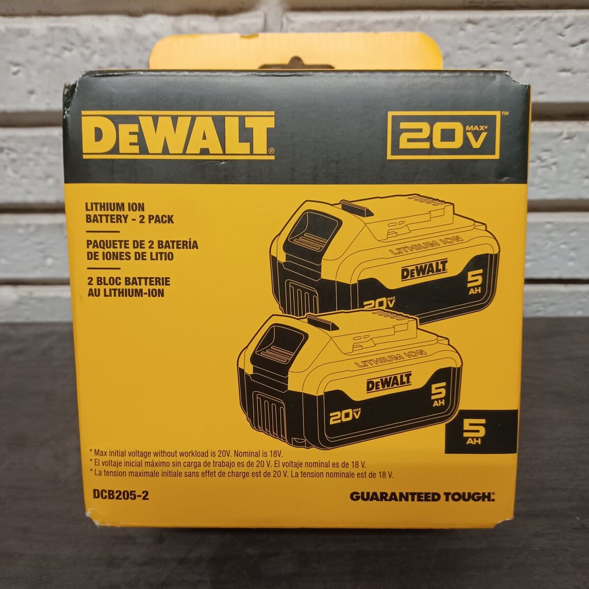 DeWalt two pack 5ah batteries