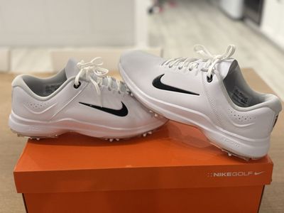Nike Air Zoom TW20 Men's Spiked Golf Shoes White Black Red Size 10.5 Tiger Woods