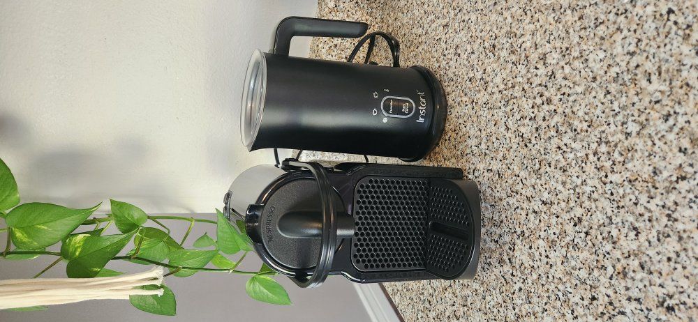Nespresso coffee machine and Instant milk frother