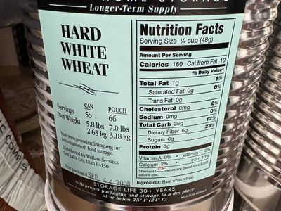 FREE Hard White Wheat in #10 cans and 5-Gal Buckets