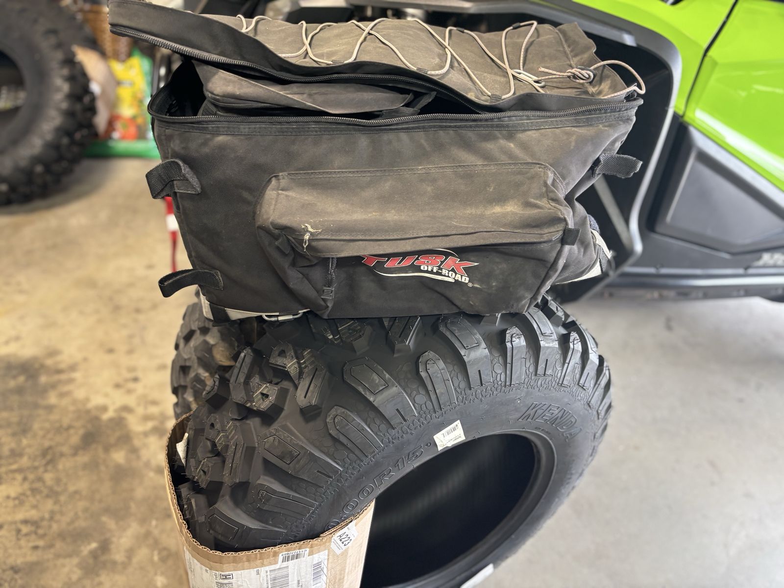 Tusk atv sidex cargo bag with removeable cooler