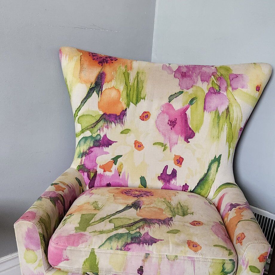used world market floral chair