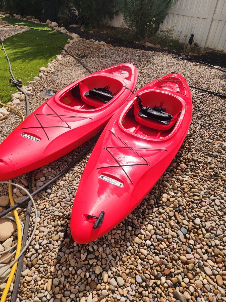 Like new Lifetime kayaks