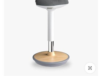 ErgoCollect Wobble Stool (Light Wood) - Height Adjustable Standing Desk Stool