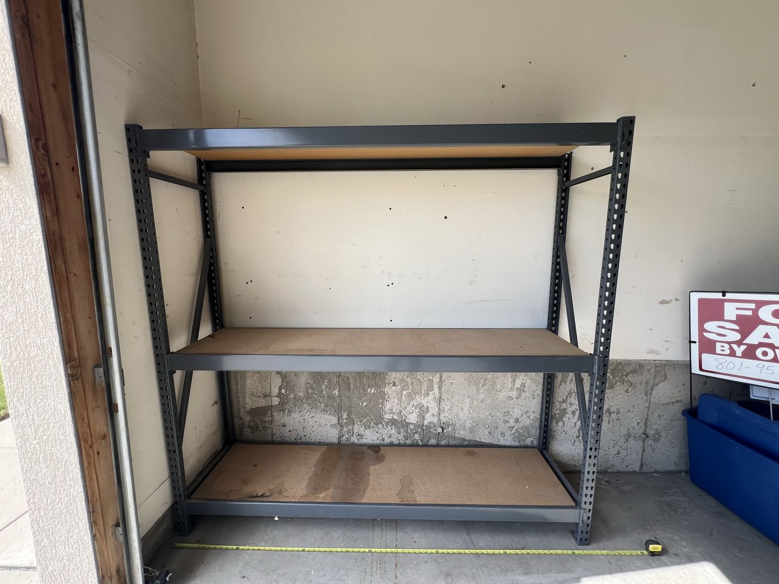 Heavy-Duty 3-Shelf Garage Storage Rack Industrial Shelving Unit
