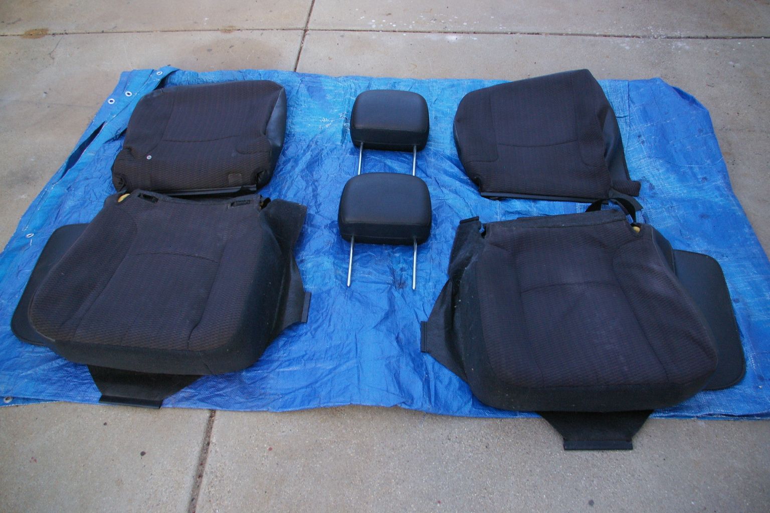 2002-2005 Dodge RAM front seat upholstery & head rests used factory original