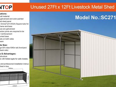 27 x 12 ft Livestock Shelter