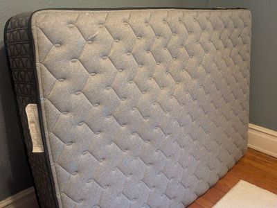 Wooden Full Bed Frame with Midwest Sleep Evansdale Firm Mattress Set