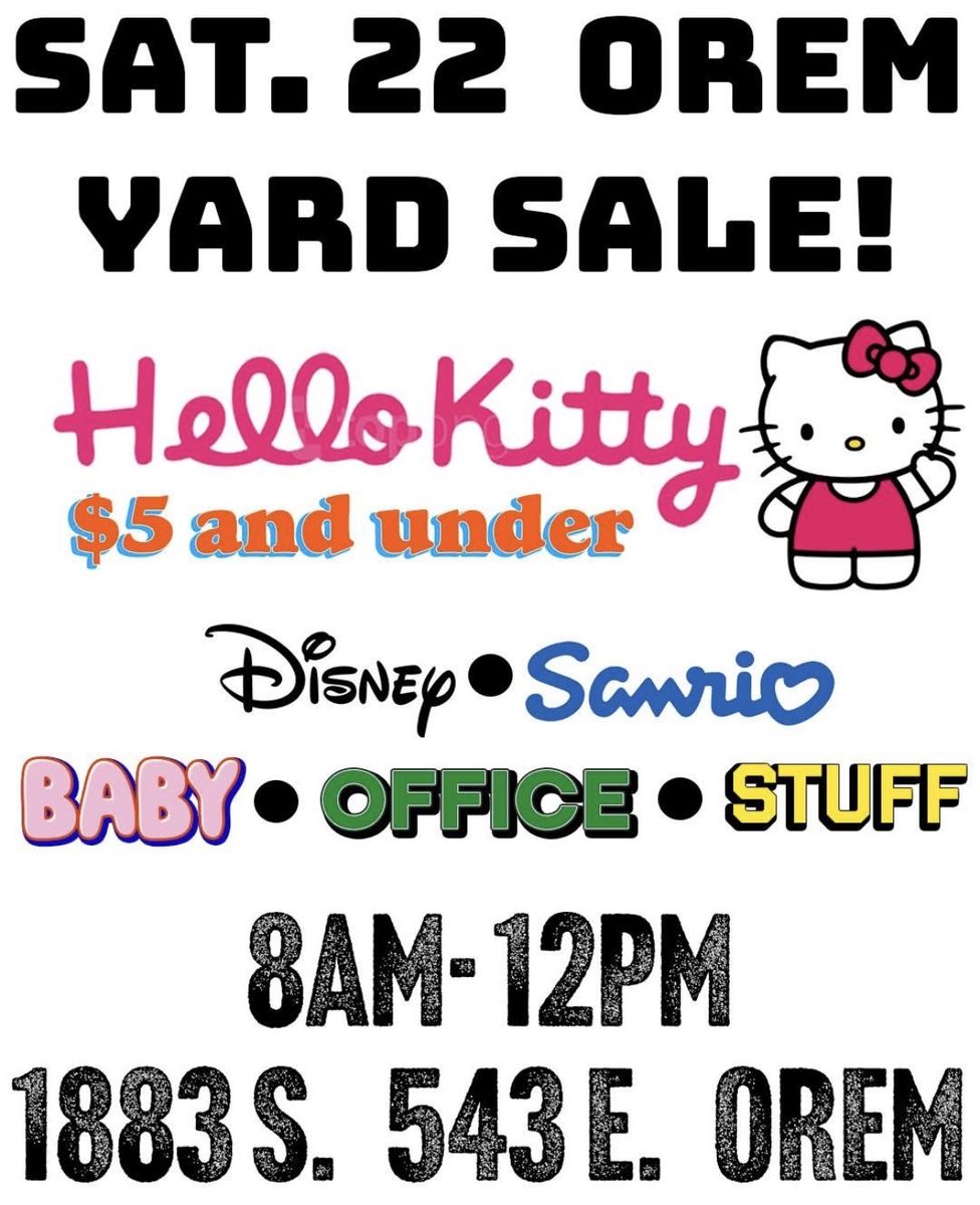 HELLO KITTY - Orem Yard Sale Aug 22