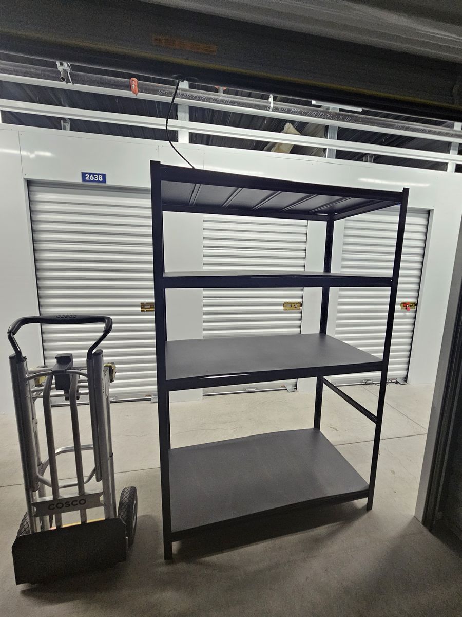 4-Tier Black Metal Storage Shelving Unit