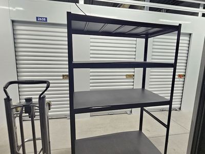 4-Tier Black Metal Storage Shelving Unit