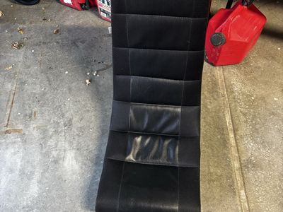 Black Floor Gaming Chair Padded Rocker Video Game Lounger
