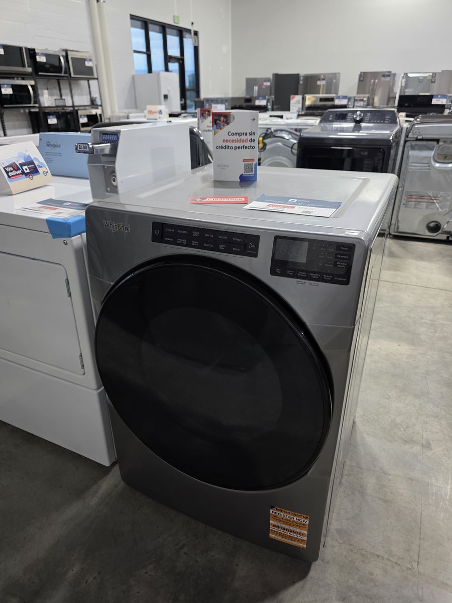 Whirlpool Electric Dryer — 7.4 Cu Ft, Steam Refresh, Chrome Shadow, Brand New