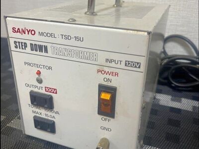 SANYO TSD-15U Step Down Transformer 120V to 100V