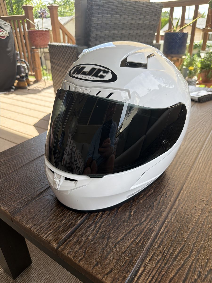 HJC CL-17 Full-Face Motorcycle Helmet - White, XL (DOT Certified)