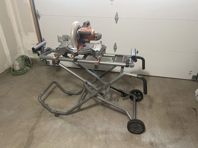 RIDGID 10” Sliding Dual Bevel Miter Saw w/ Rolling