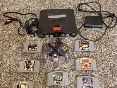 Nintendo 64 Bundle with 8 games (Pokémon and F-Zero) and controller