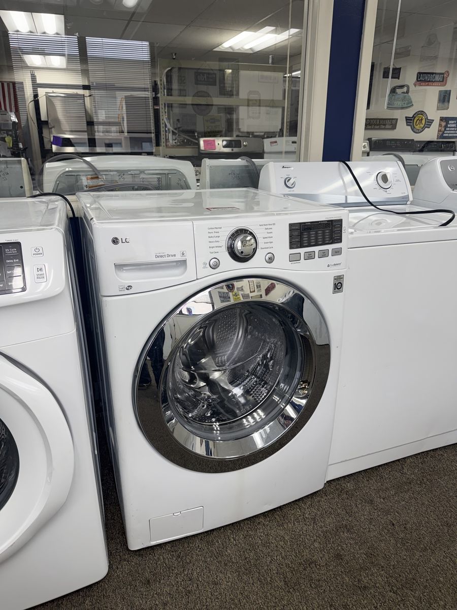 LG Front Load Washer White Inverter Direct Drive Used Good Condition